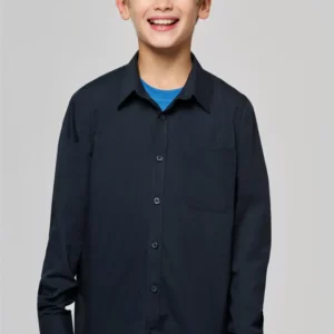 chemise popeline manches longues enfant 125